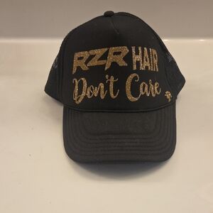OTTO Black and Gold Women's Baseball Hat - "RZR Hair Don't Care"